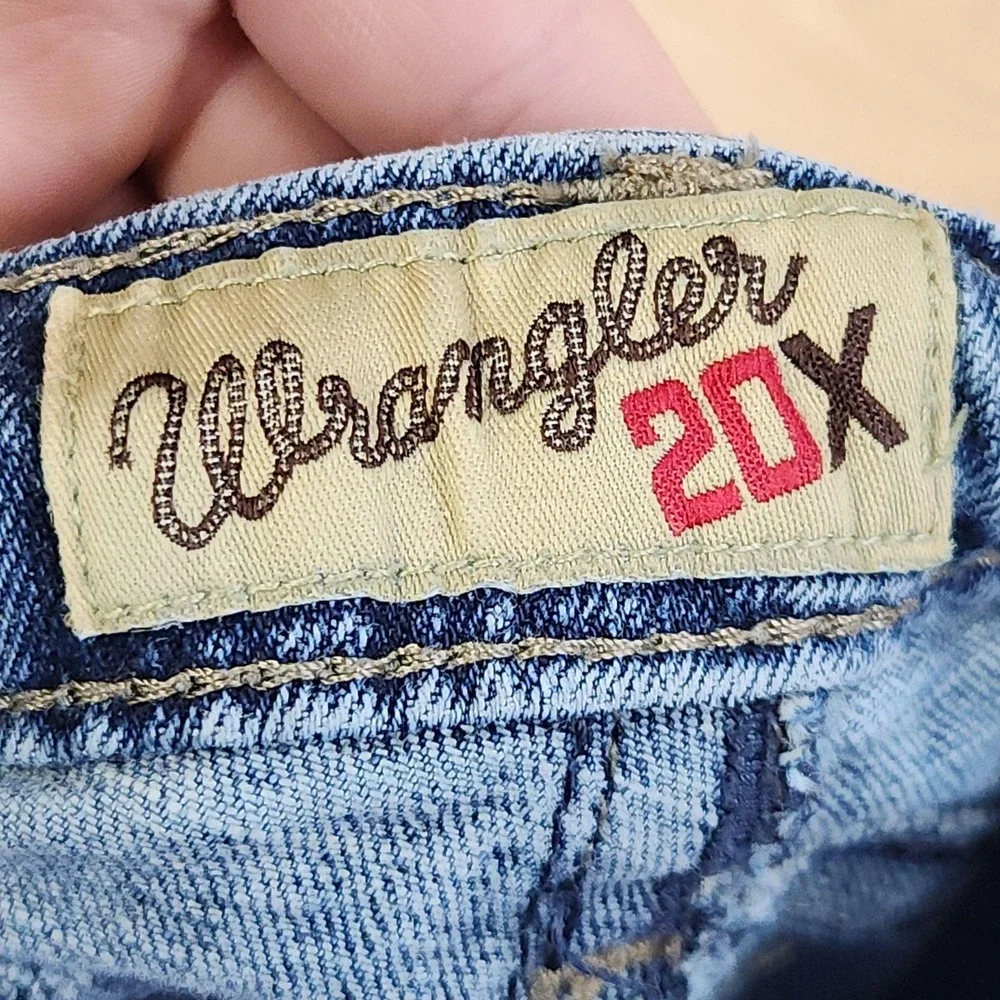 Wrangler 20X Bootcut Jeans Mens 32x36 Blue Wash Denim Stretch Western 44MWXMA